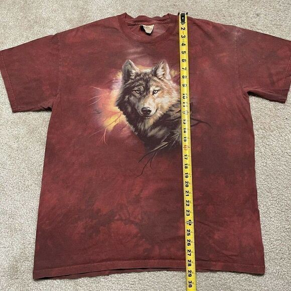 The Mountain Leather Tag Wolf Print T-Shirt Large - Picture 6 of 9